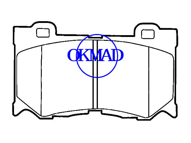 Nissan 370 Z brake pad FMSI:D1346-8457, OEM:D1060-JL00A, WVA24920/24994,F1346